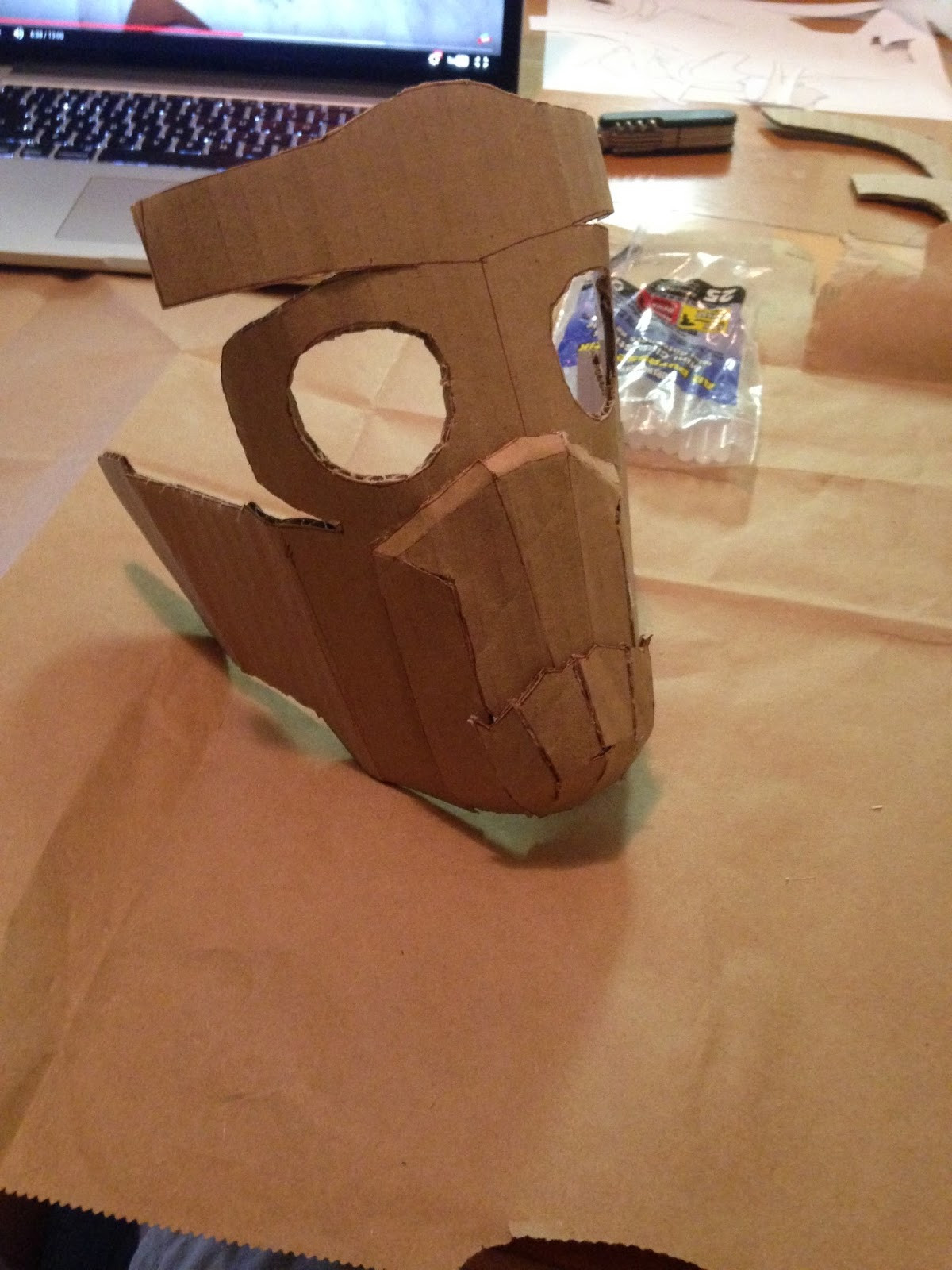 Star Lord Mask DIY
 HalloweenWorks DIY Star Lord cardboard mask