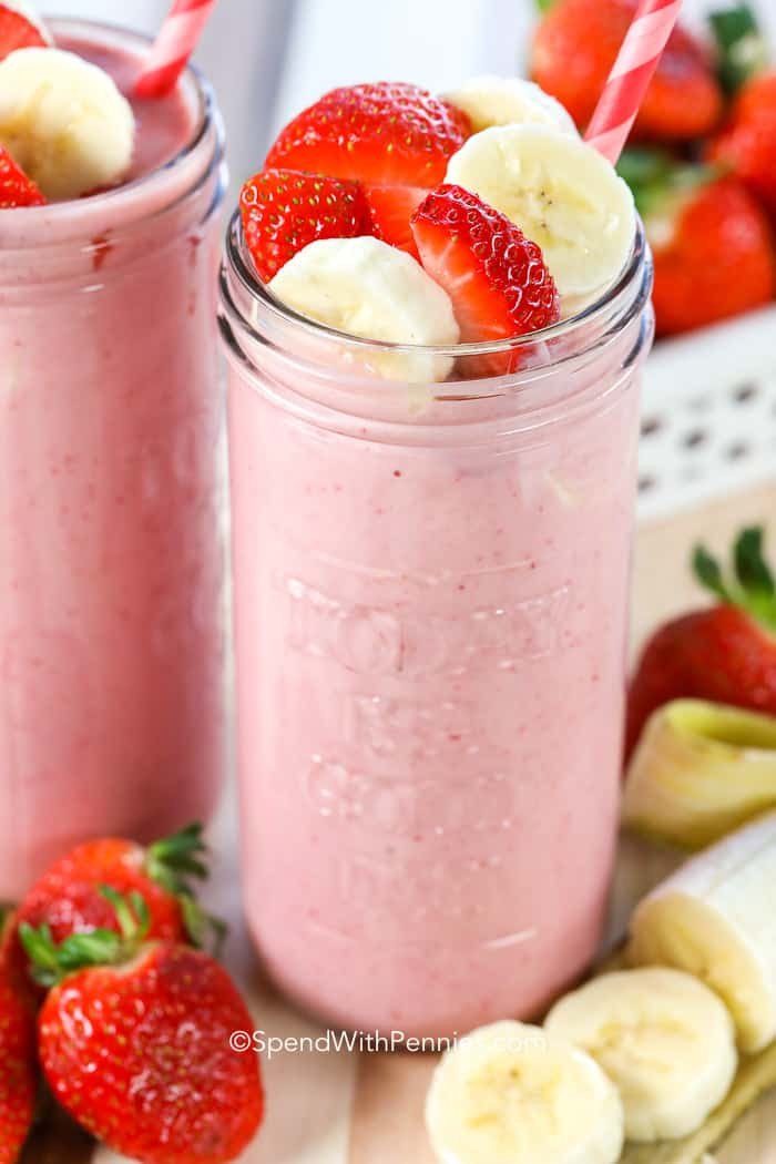 Strawberry Banana Smoothies
 Strawberry Banana Smoothie Spend With Pennies