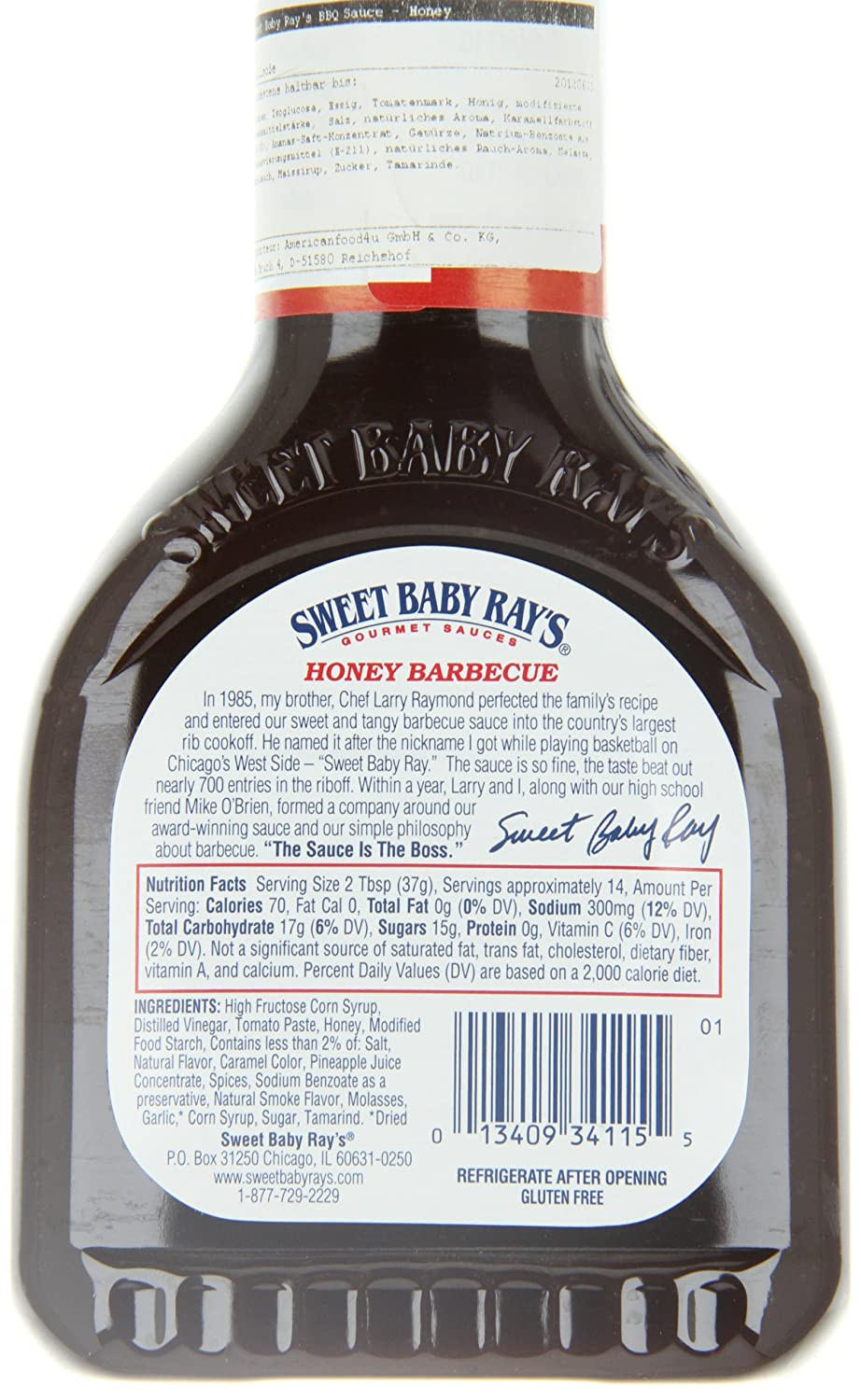Sweet Baby Ray Bbq Sauce Ingredients
 honey based bbq sauce