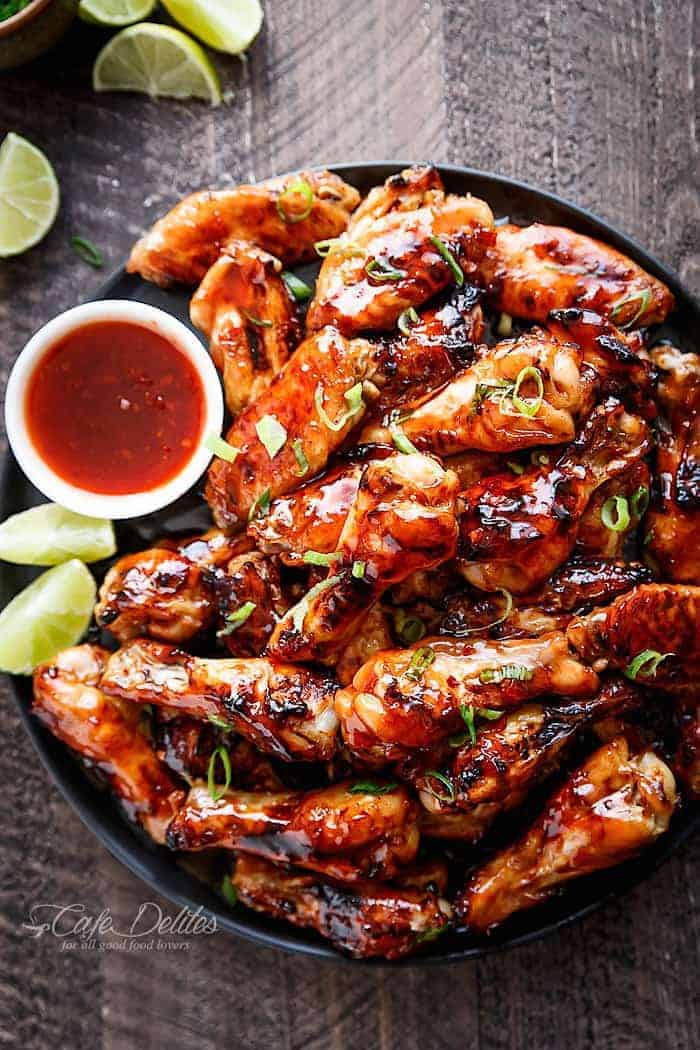 Thai Chicken Wings Recipes
 Sticky Thai Chicken Wings Cafe Delites