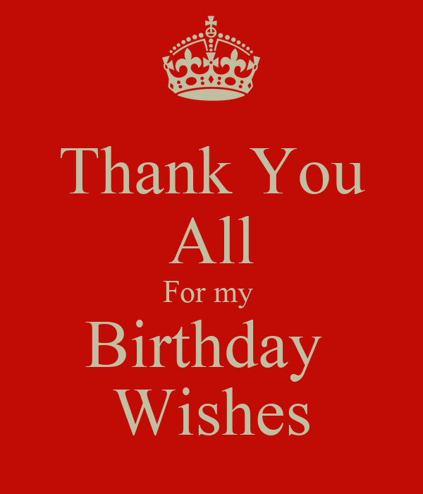 Thank You For My Birthday Wishes
 Thank You All For my Birthday Wishes Poster Julie