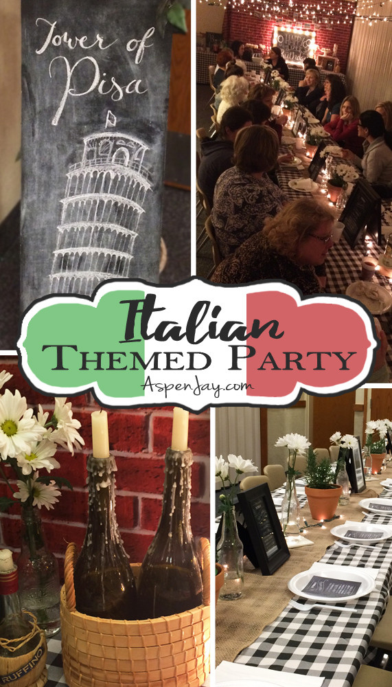 Themed Dinner Party Ideas
 Italian Themed Dinner Party Relief Society Birthday