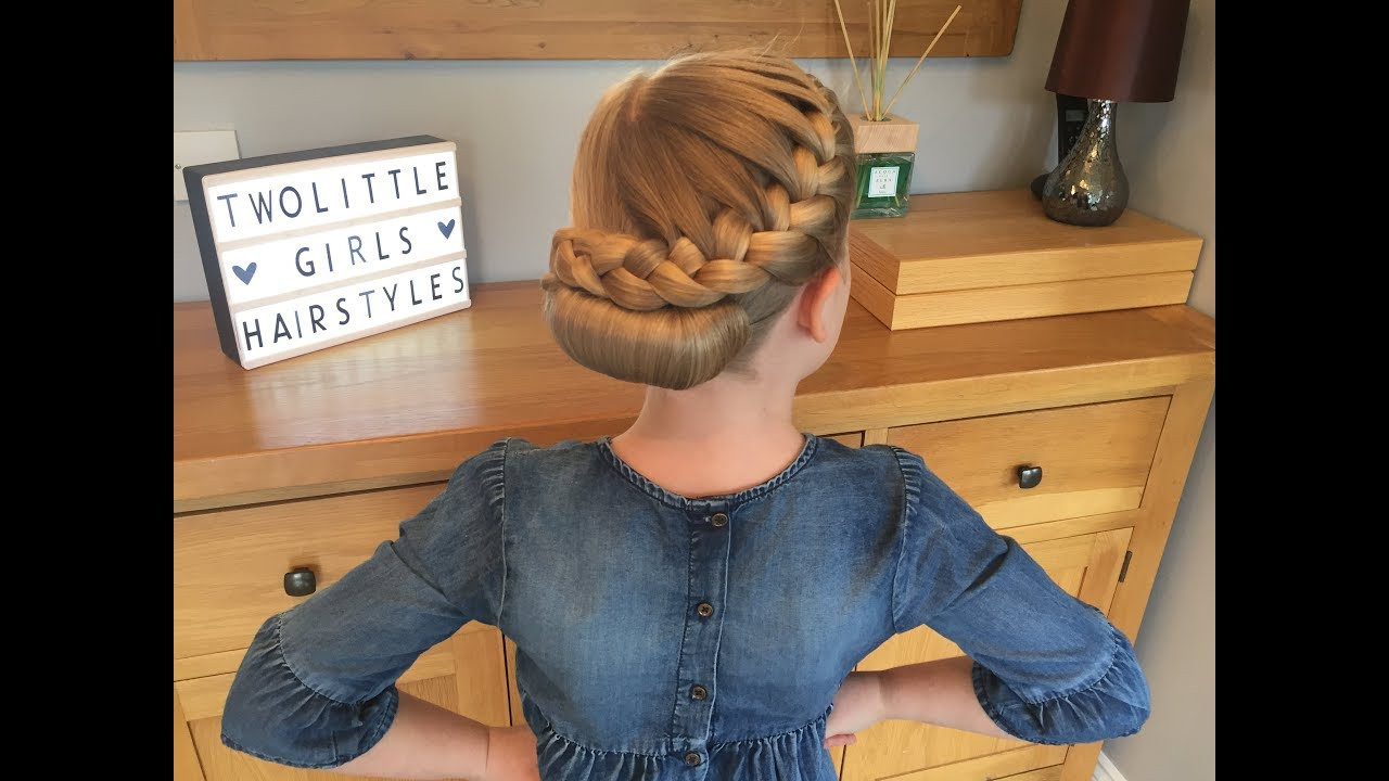 Two Little Girls Hairstyles
 French Braid Roll hair tutorial by Two Little Girls
