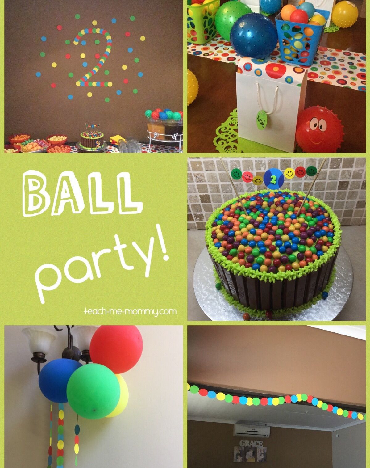 Two Years Old Birthday Party Ideas
 Ball Themed Party for a 2 Year Old Teach Me Mommy