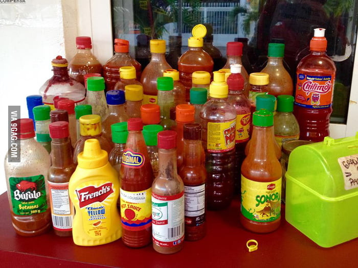 Types Of Sauces
 In Mexico we like to eat different types of hot sauce 9GAG