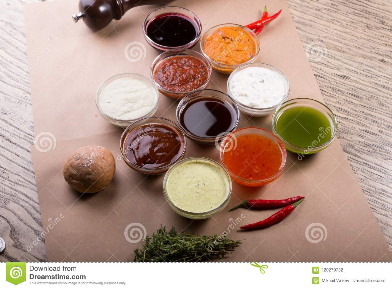 Types Of Sauces
 Different Types Sauces Background Stock Image