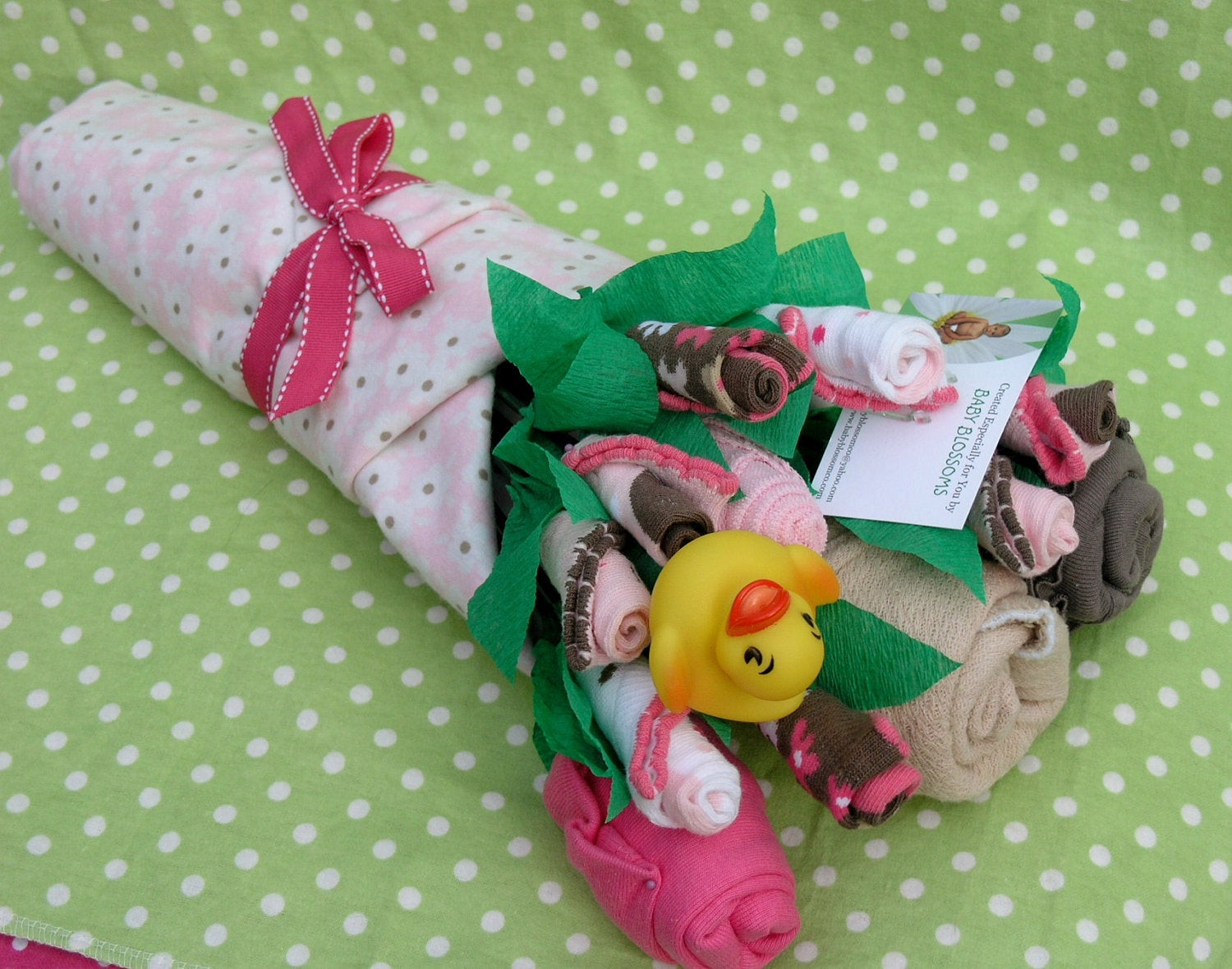 Unique New Baby Gifts
 Baby Clothes Bouquet for Girls Unique Baby by babyblossomco