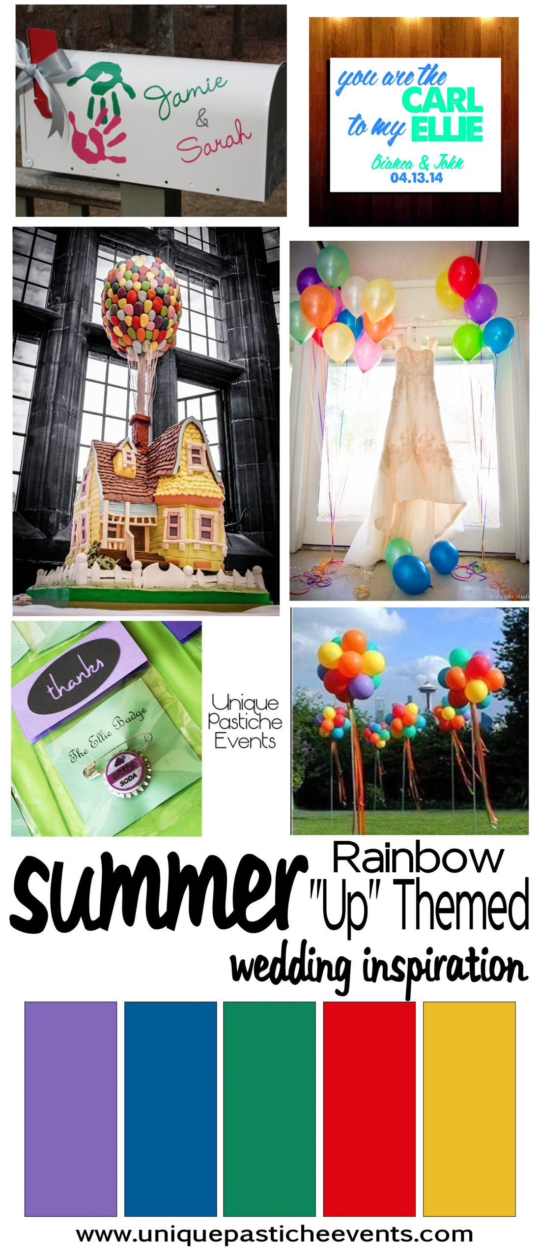 Up Wedding Theme
 Up Themed Rainbow Wedding Ideas