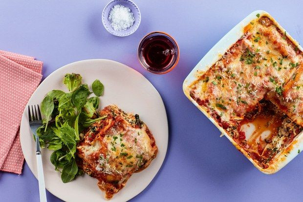 Vegetarian Lasagna Epicurious
 Microwave Lasagna With Spinach Mushrooms and Three