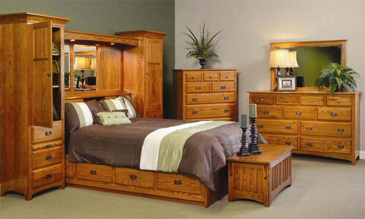 Wall Unit Bedroom Sets
 Amish Monterey Pier Wall Bed with Platform