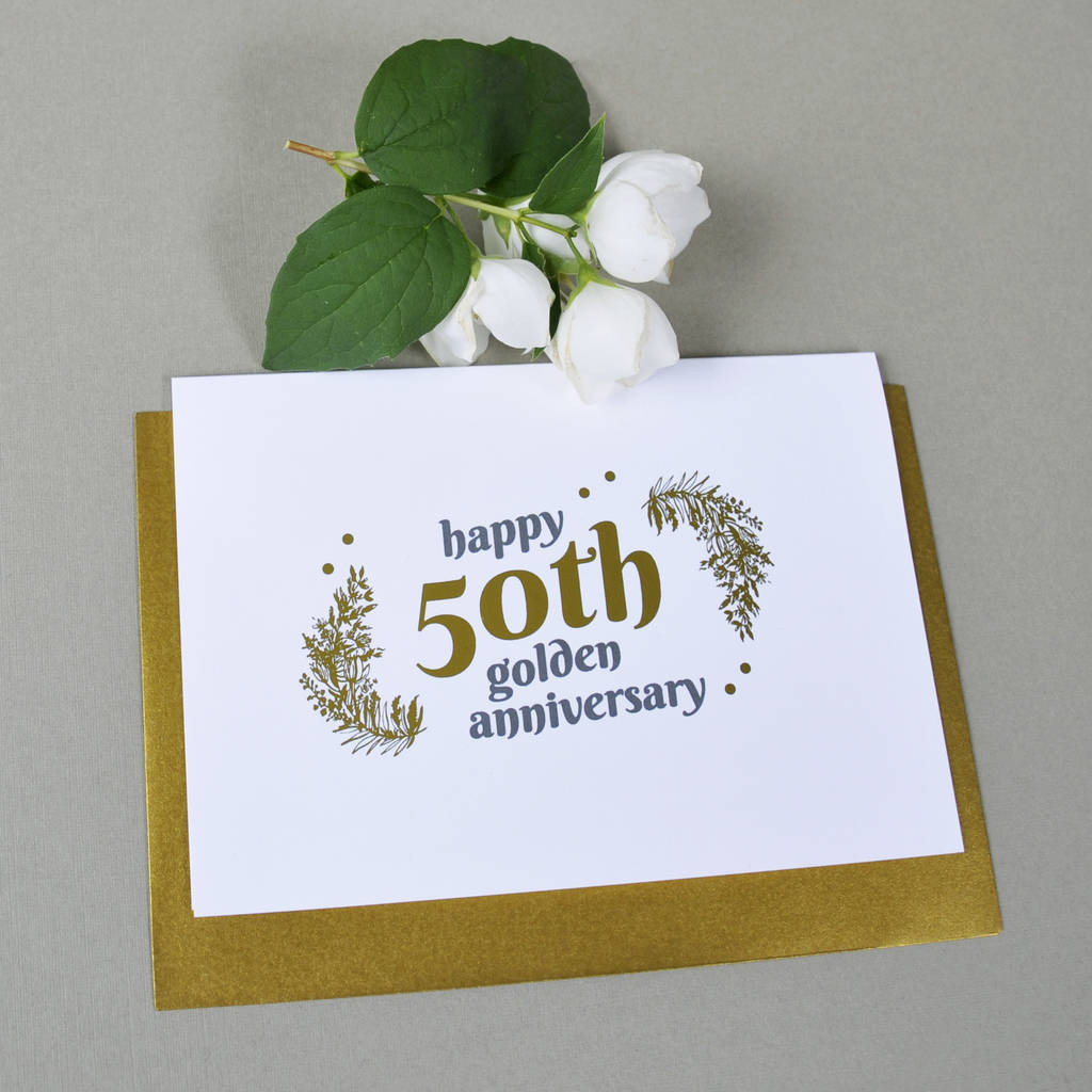 Wedding Anniversary Gift
 Personalised 50th Golden Wedding Anniversary Gift By Ant