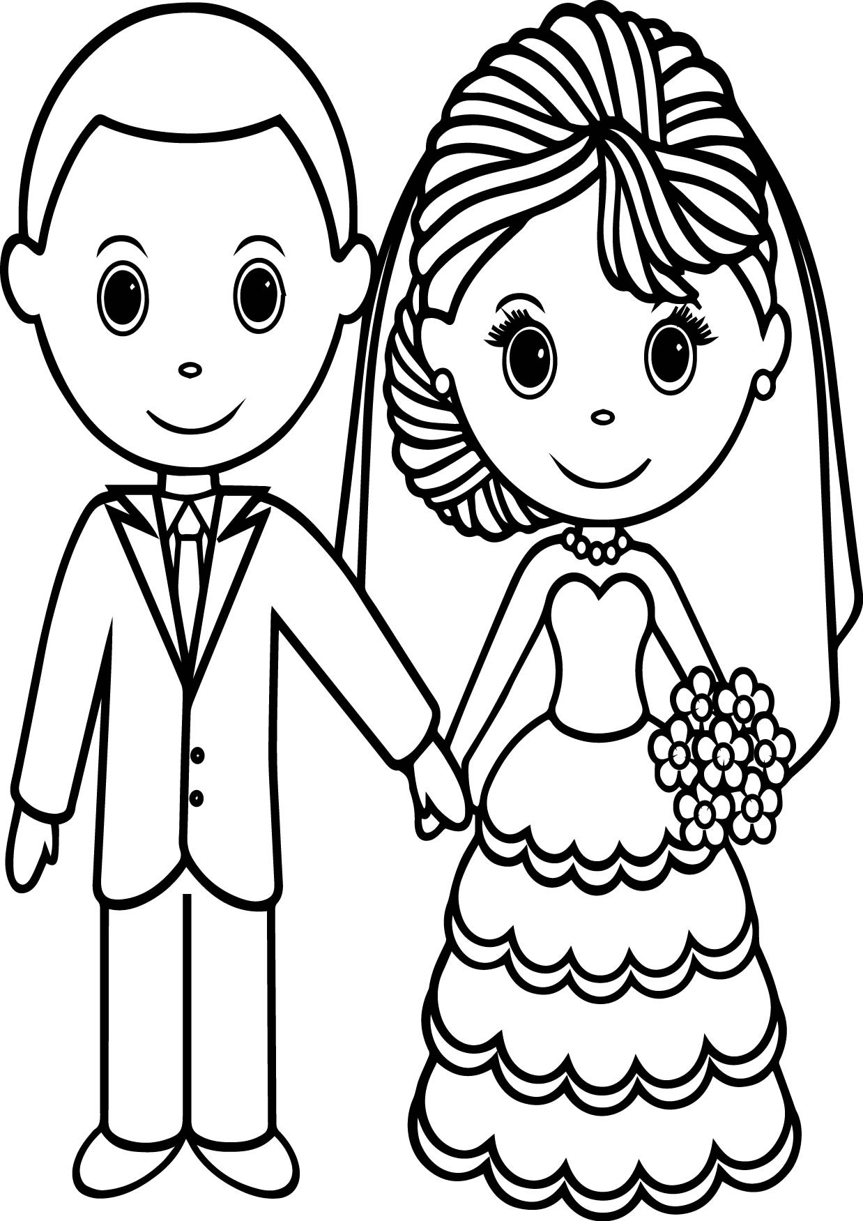 Wedding Color Pages
 Wedding Couple Coloring Pages