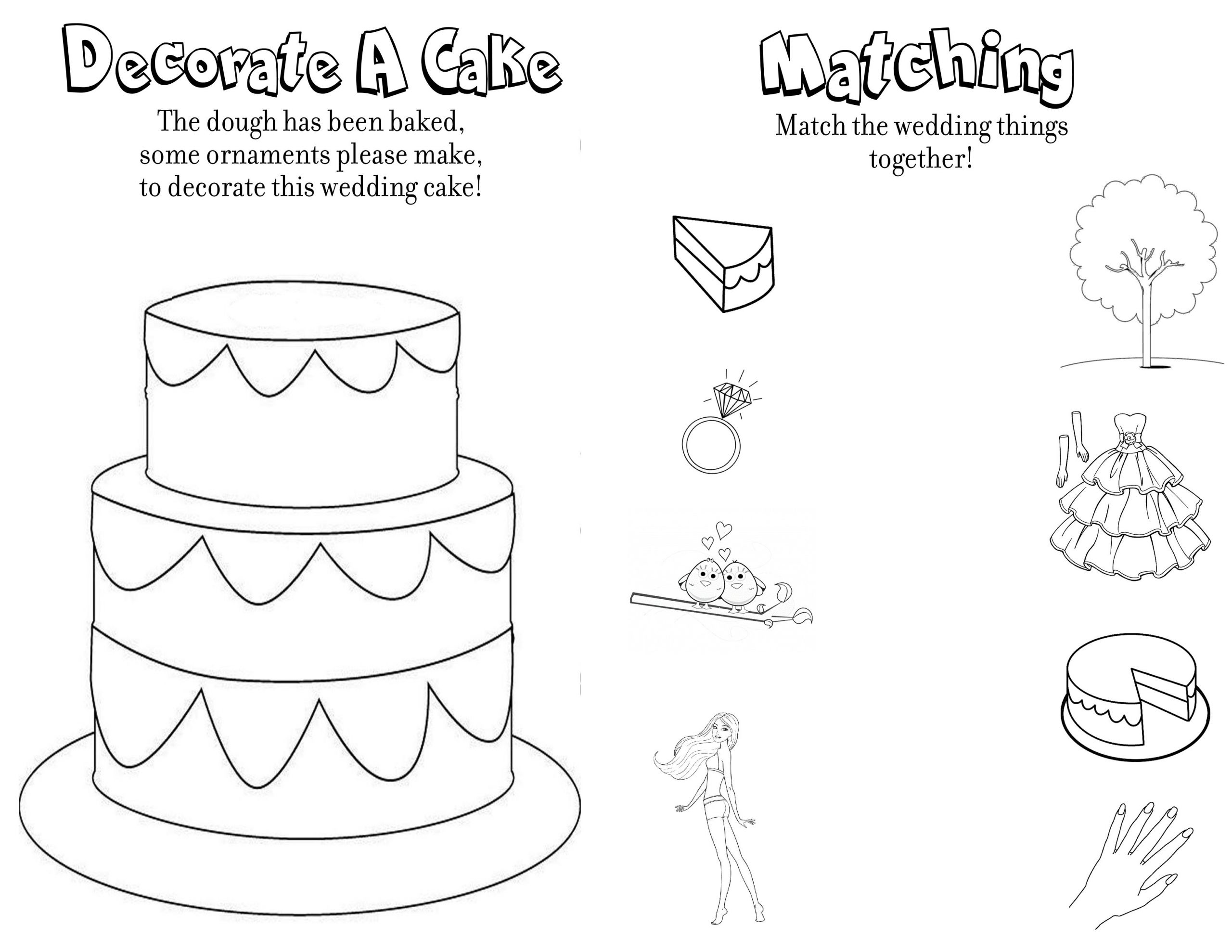 Wedding Color Pages
 Wedding Coloring and Activity Book