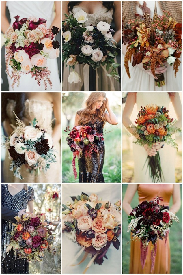 Wedding Flowers Themes
 25 Stunningly Gorgeous Fall Bouquets for Autumn Brides
