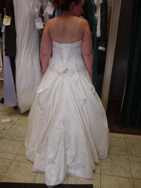 Wedding Gown Bustle
 three point over bustle in 2019