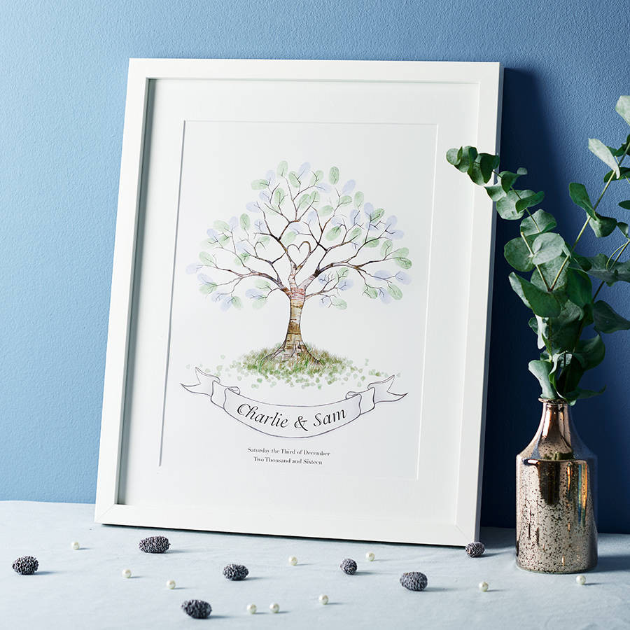 Wedding Guest Book Tree Thumbprint
 wedding fingerprint tree guest book by lillypea event