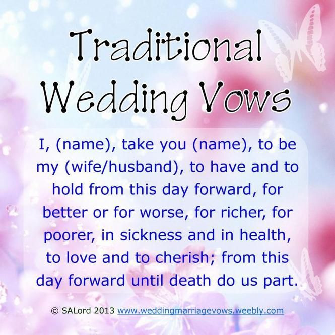 Wedding I Do Vows
 20 Traditional Wedding Vows Example Ideas You ll Love