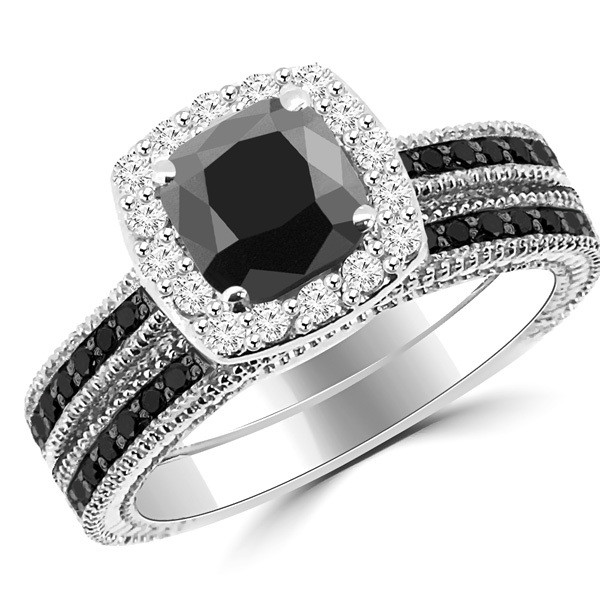Wedding Rings Black Diamond
 Glamour and Cheap Black Diamond Wedding Ring Sets for