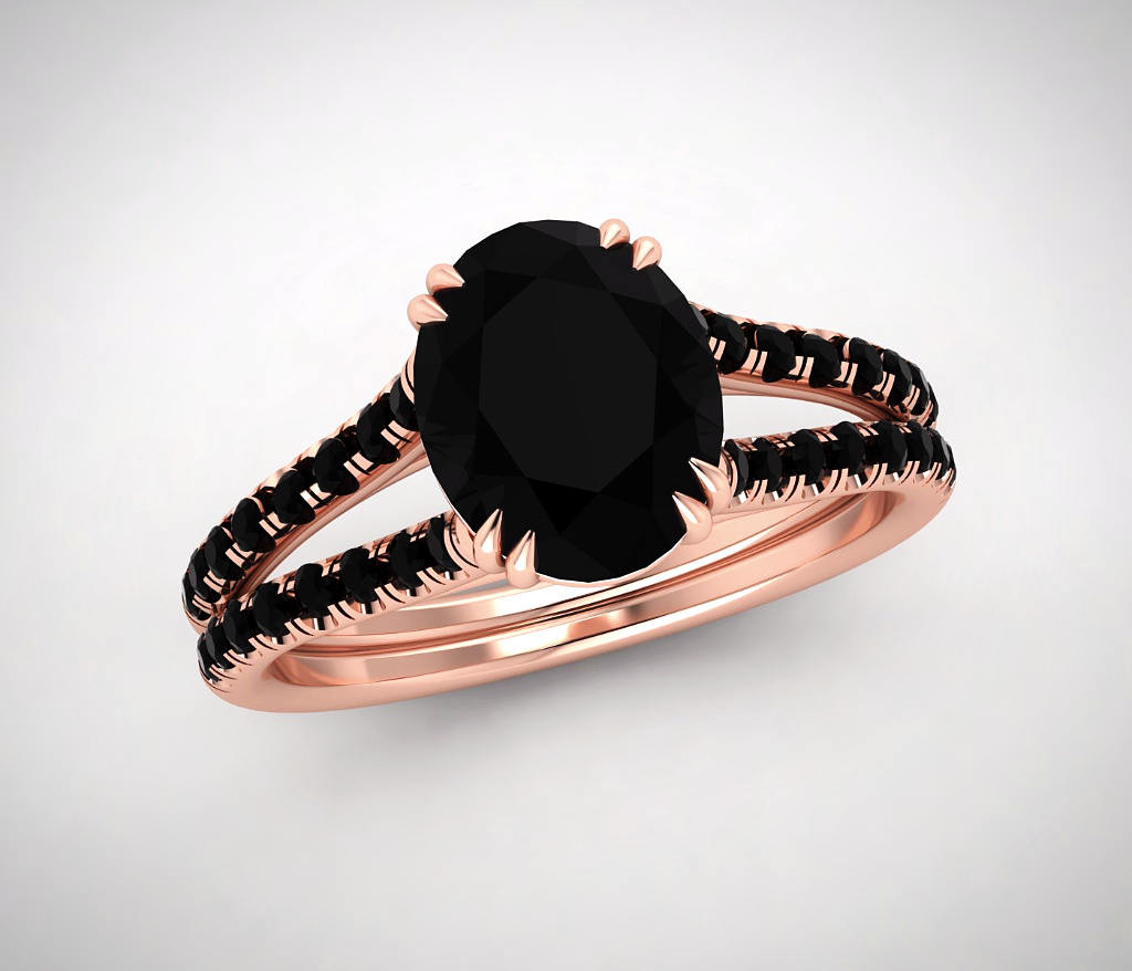 Wedding Rings Black Diamond
 Oval Black Diamond Engagement Ring Black Diamond Wedding