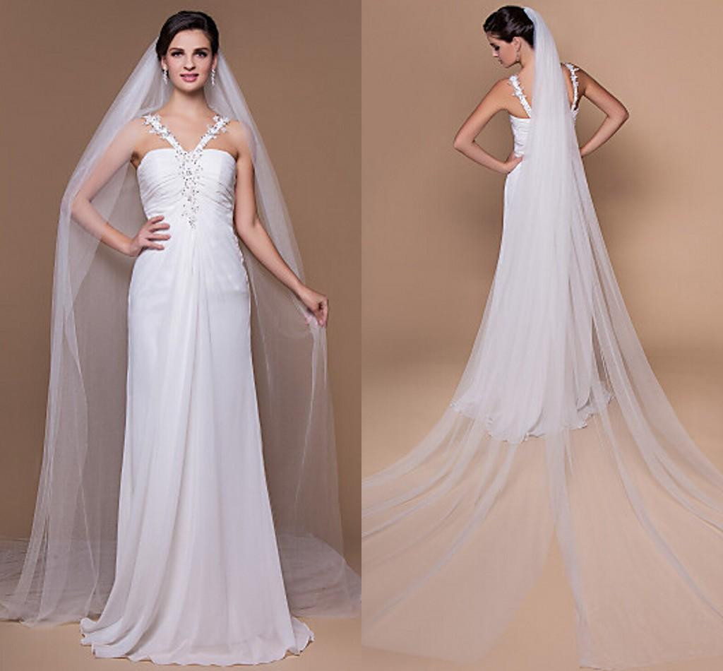 Wedding Veil Prices
 Custom Made Simple White Wedding Veils 2016 Latest