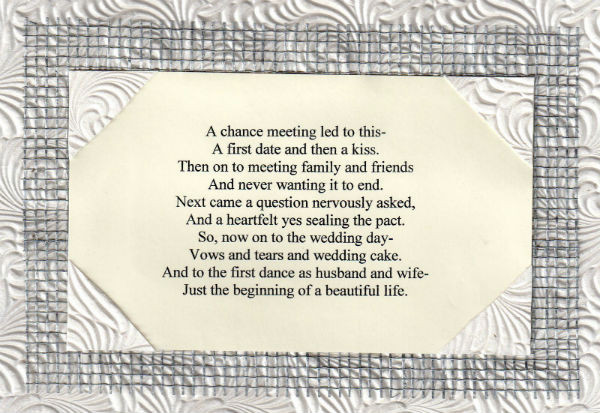 Wedding Vow Poems
 Wedding Vows that are Unique and Personal