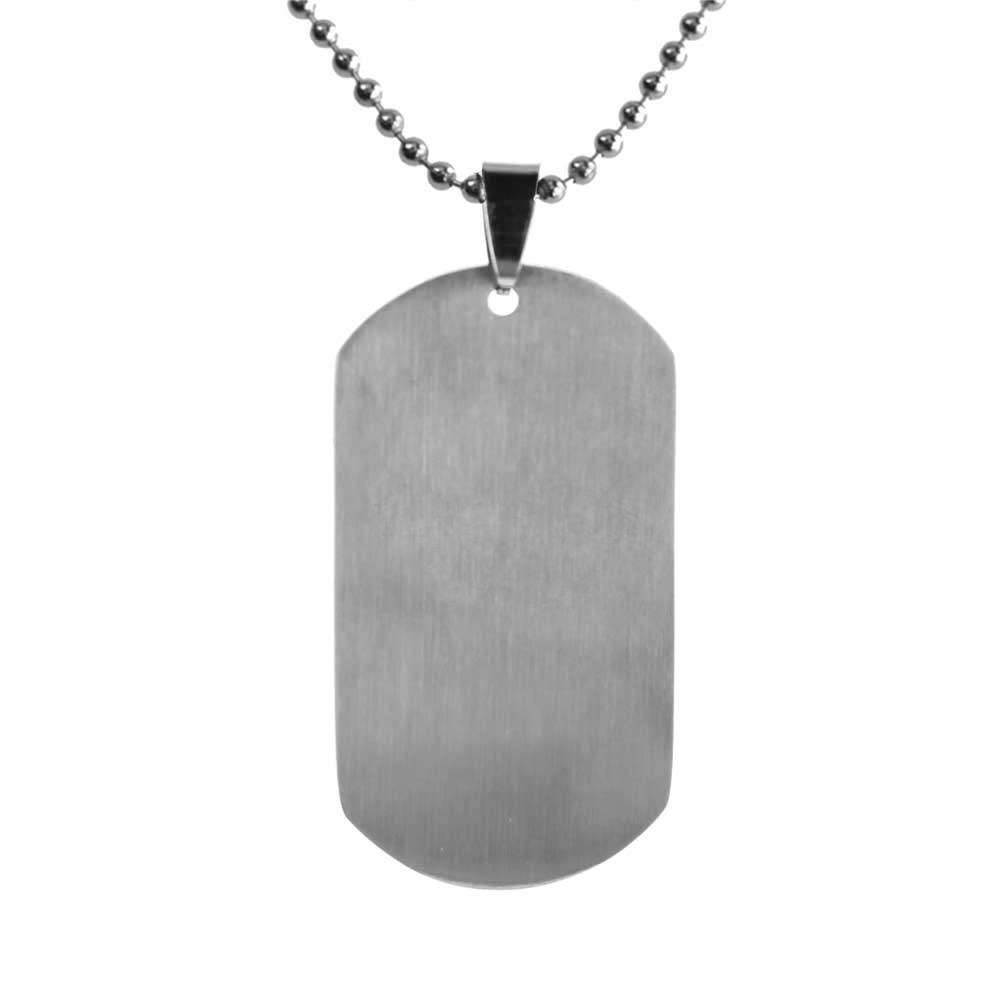 Women's Dog Tag Necklace
 Customizable Dog Tag Necklace Silver
