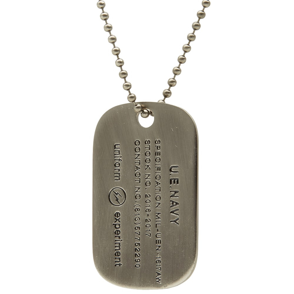 Women's Dog Tag Necklace
 Uniform Experiment Dog Tag Necklace Silver