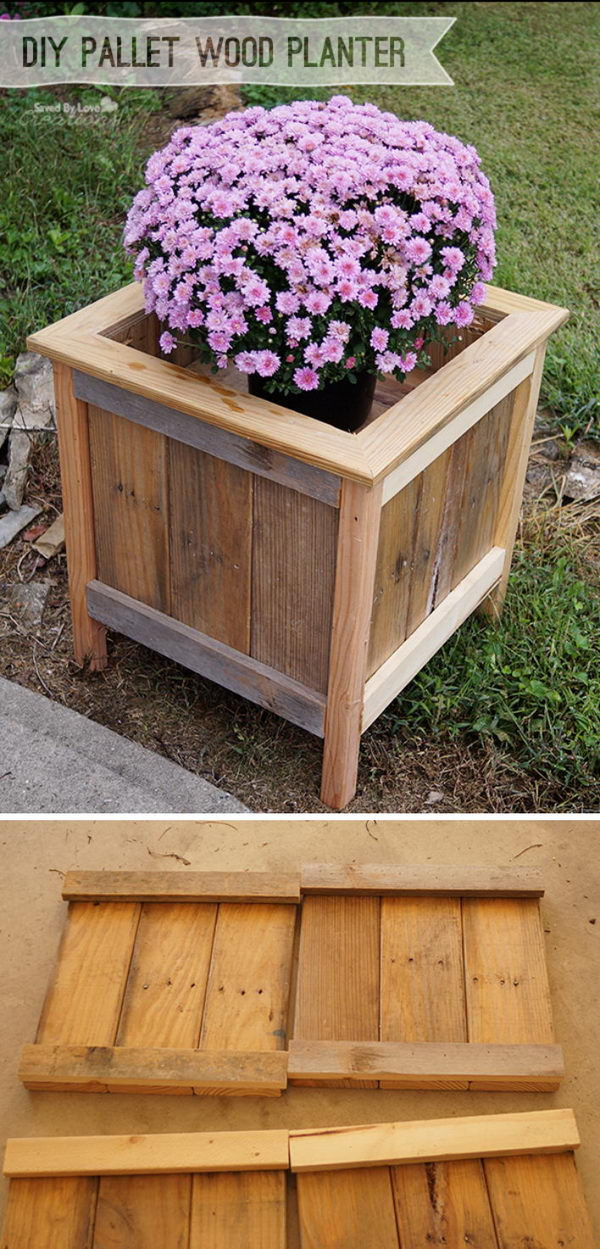 Wood Planter DIY
 15 DIY Garden Planter Ideas Using Wood Pallets Hative