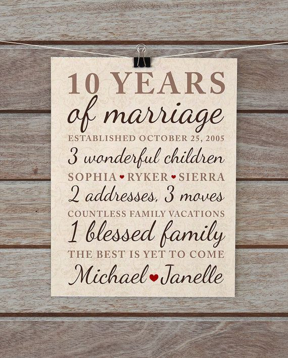10 Year Anniversary Gift Ideas For Couple
 37 best 10 year anniversary t ideas images on Pinterest