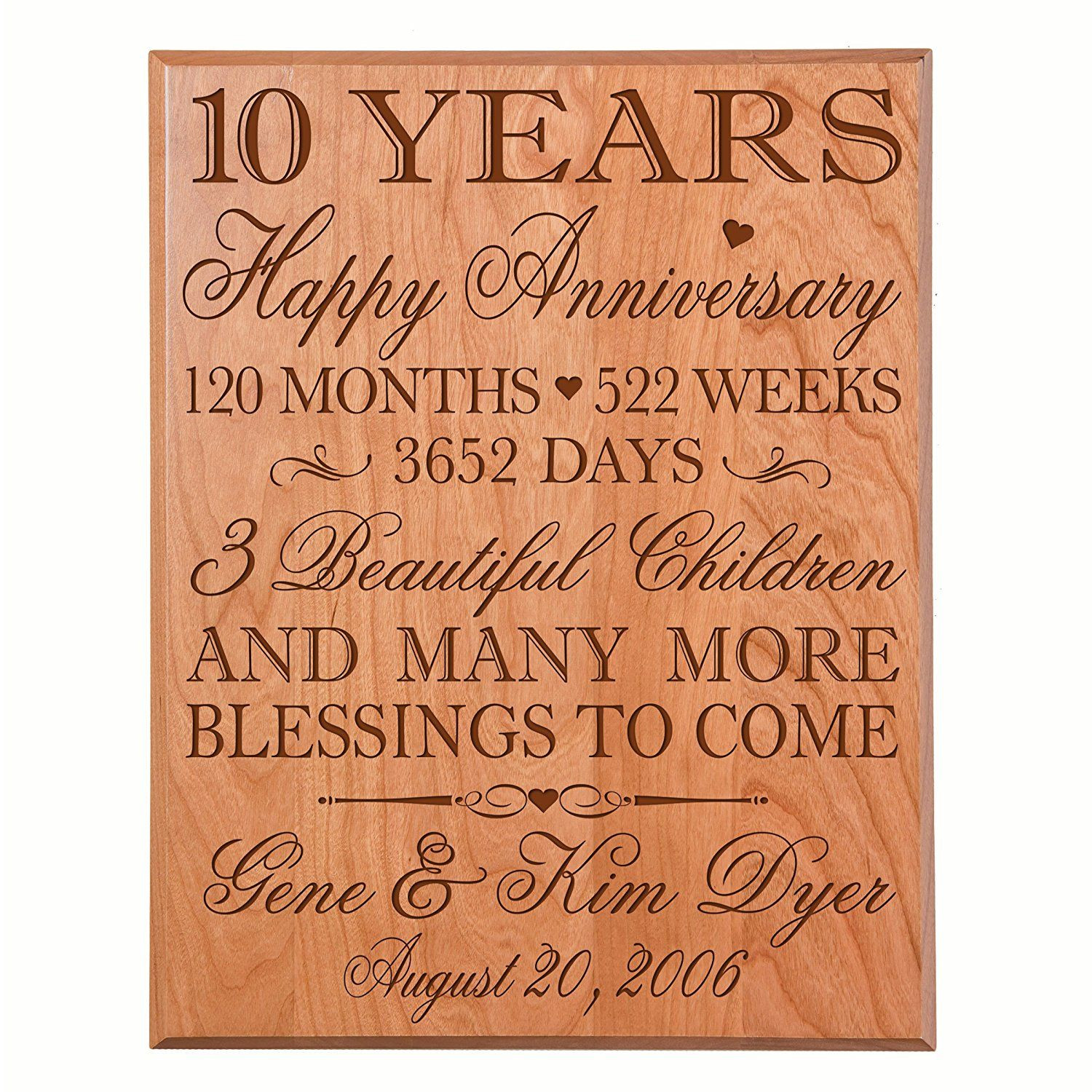 10 Year Anniversary Gift Ideas For Couple
 Personalized 10 year wedding Anniversary Gifts for Couple