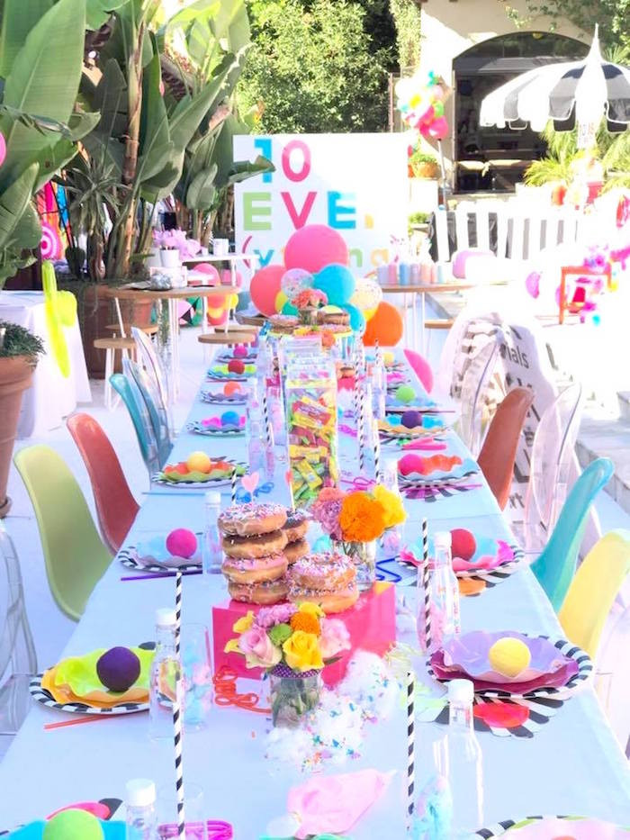 10Th Birthday Gift Ideas
 Kara s Party Ideas Colorful Modern 10th Birthday Party