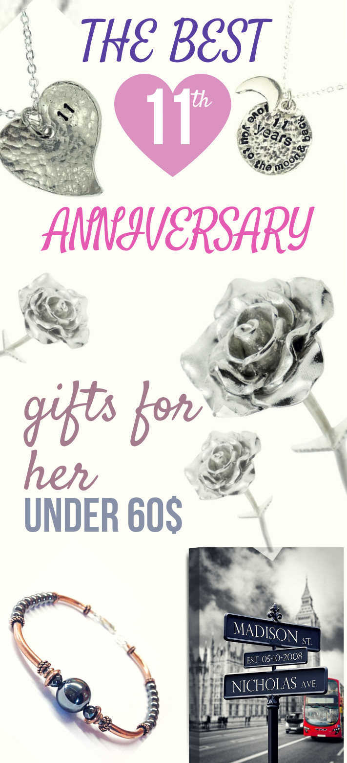 11Th Anniversary Gift Ideas For Her
 11th Anniversary Gifts for Her Under $60