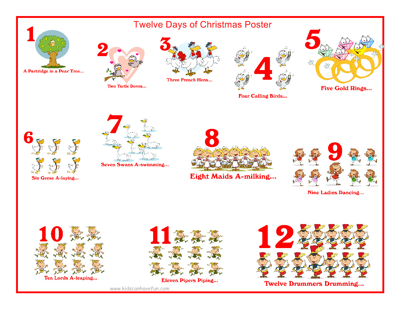 12 Days Of Christmas Gift Ideas For Kids
 Kid Konnection Twelve Days of Christmas