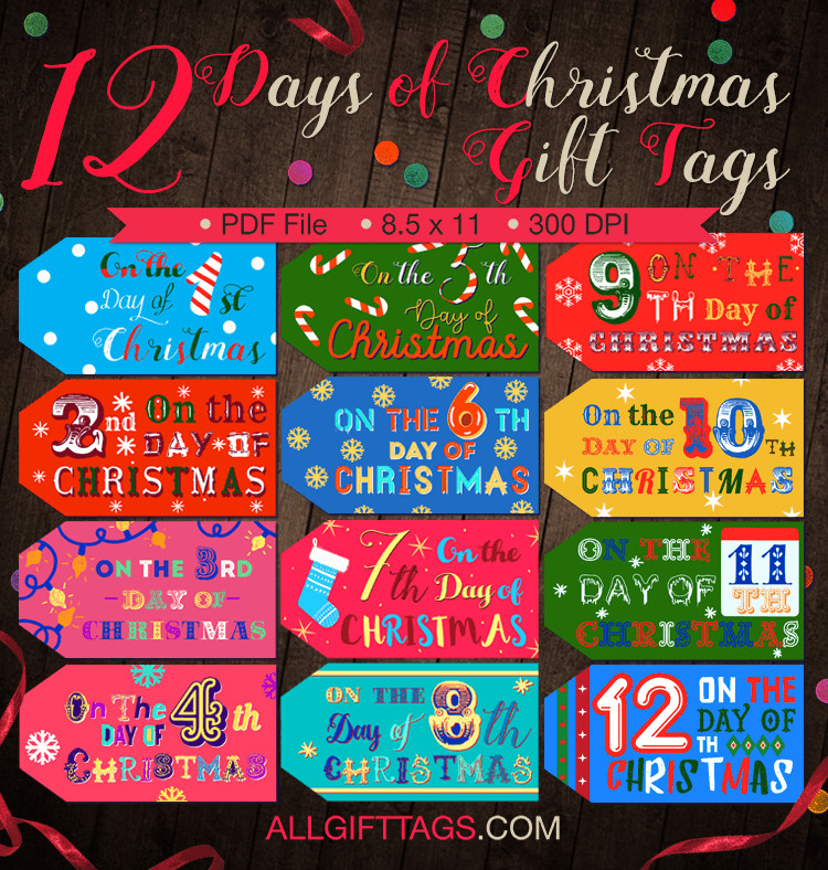 12 Days Of Christmas Gift Ideas For Kids
 12 Days of Christmas Gift Tags
