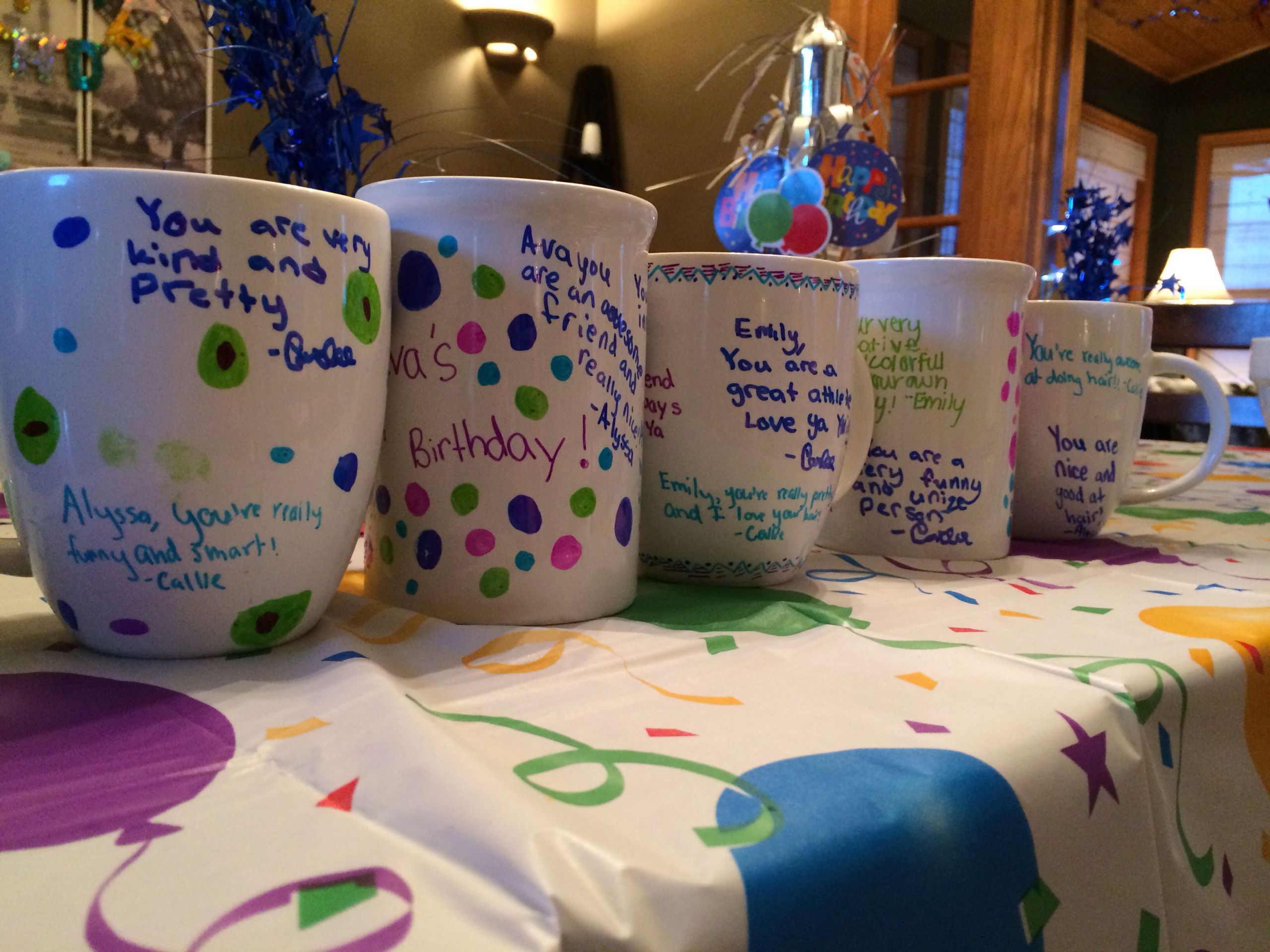 12 Year Old Birthday Party Ideas
 Sharpie Mugs