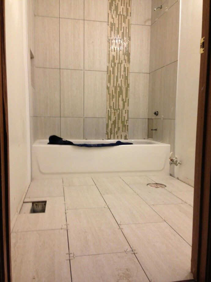 12X24 Tile In Small Bathroom
 12x24 vertical tile bathroom