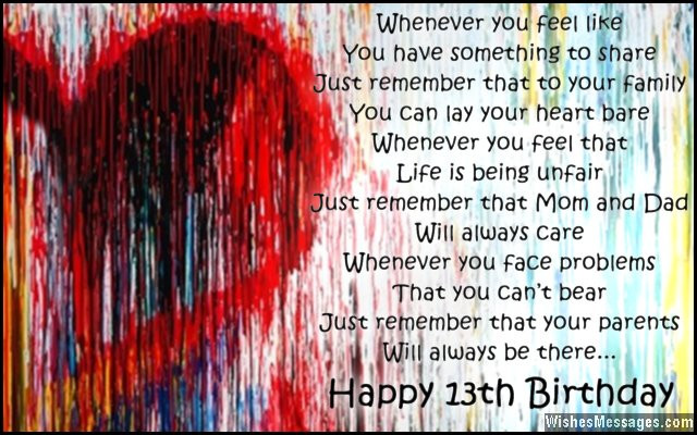 13 Year Old Birthday Quotes
 13th Birthday Wishes for Son or Daughter – WishesMessages