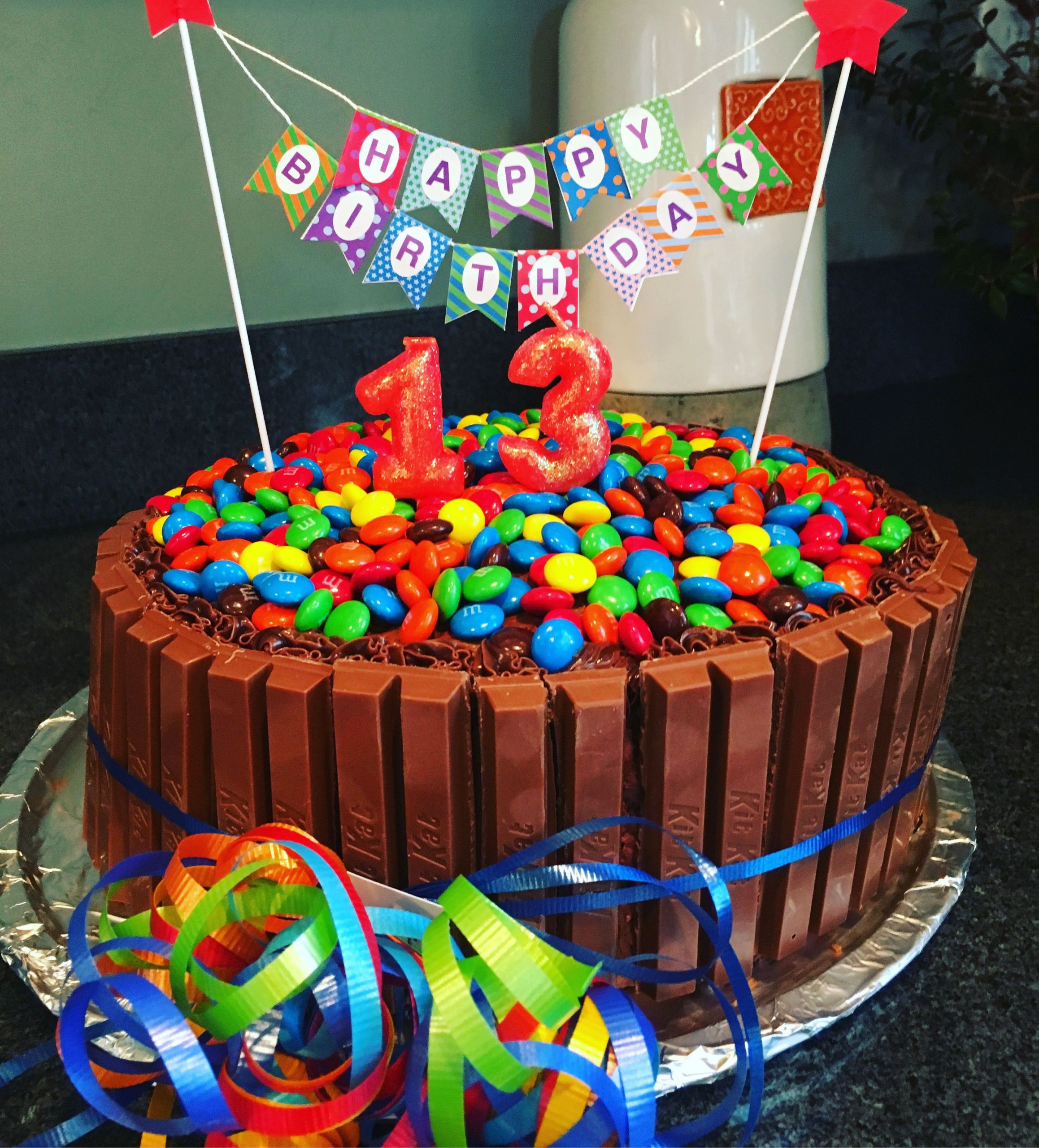 13Th Birthday Gift Ideas For Boys
 Candy cake 13th birthday KitKat cake happy birthday