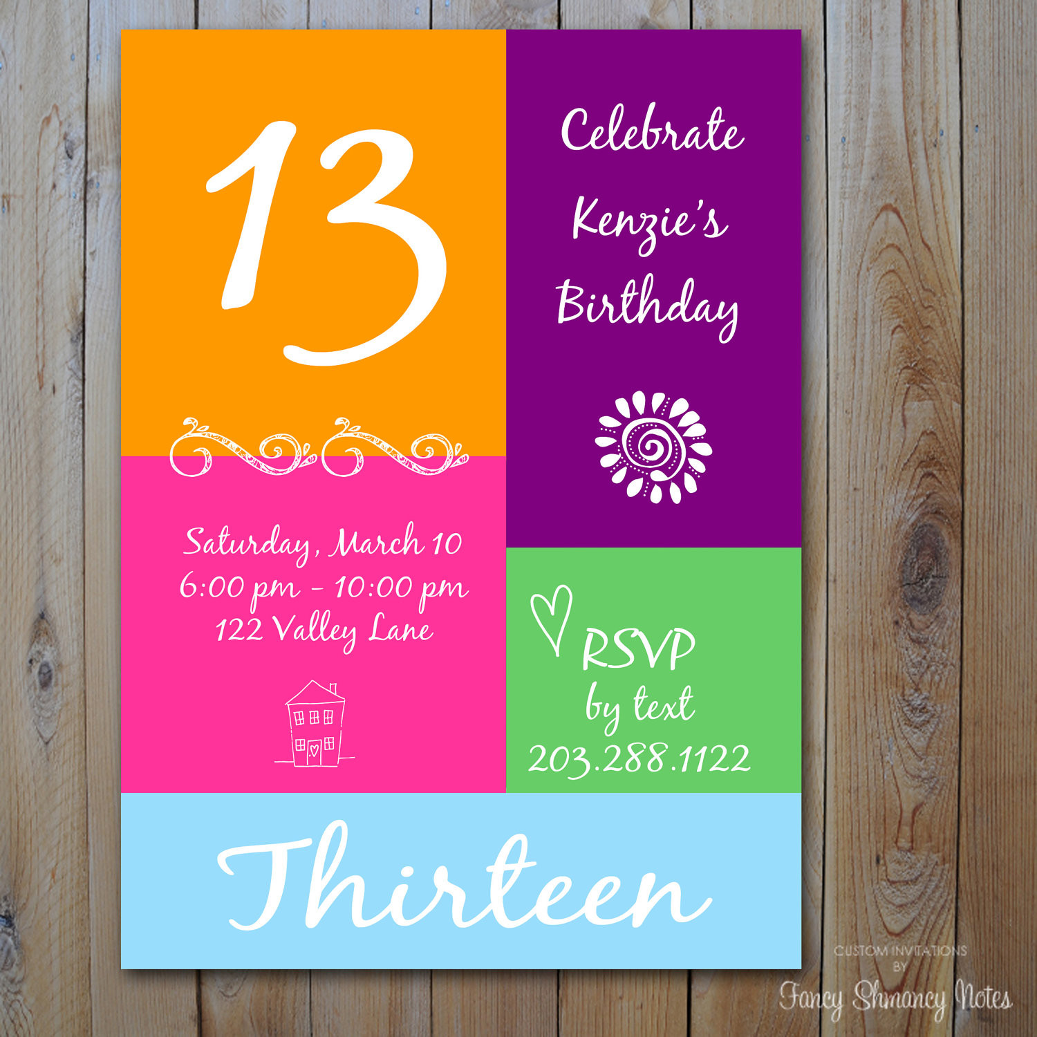 13th Birthday Invitations
 13th Birthday Party Invitation Ideas – Bagvania