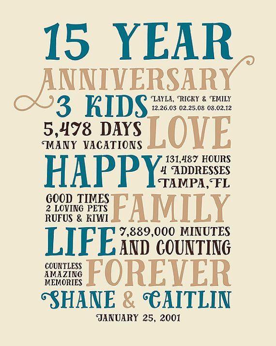 15 Year Anniversary Gift Ideas For Her
 Anniversary Gifts 15 Year Anniversary Present by