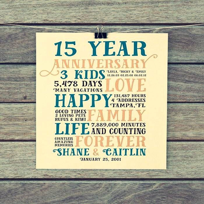 15 Year Anniversary Gift Ideas For Him
 15Th Wedding Anniversary Gifts For Him