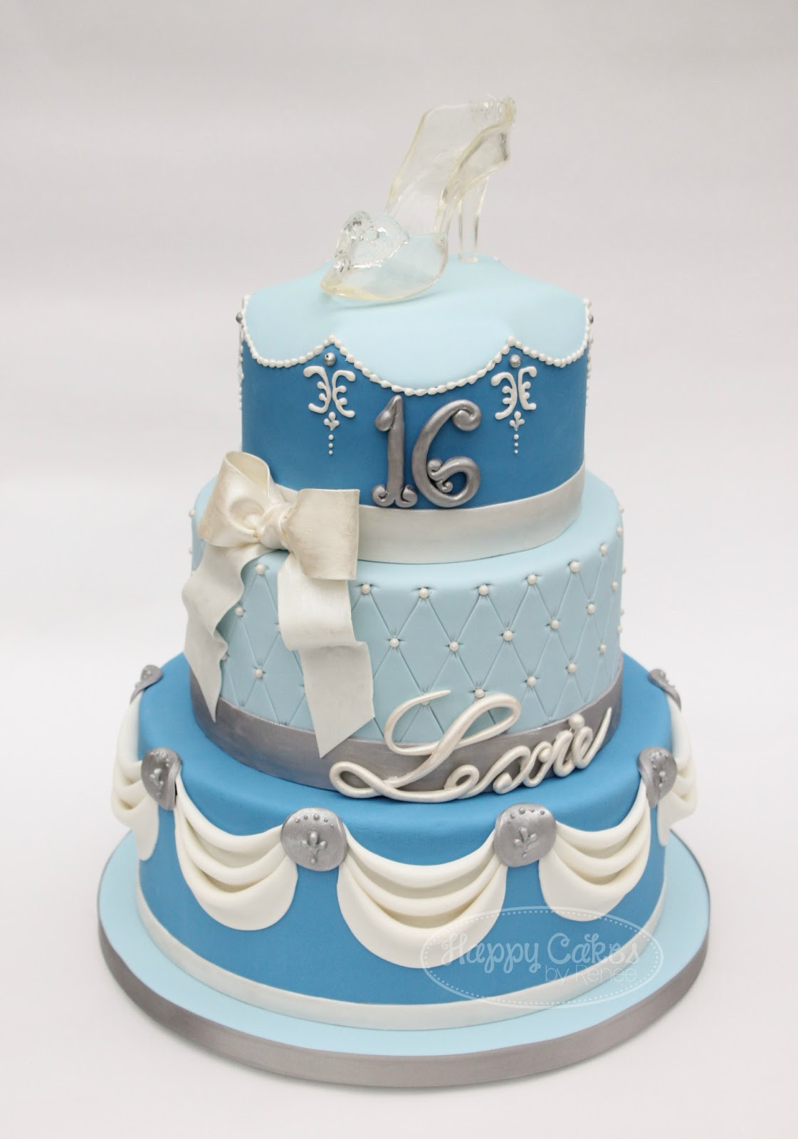 16 Birthday Cake
 Happy Cakes Bakes Cinderella Sweet 16 Birthday Cake