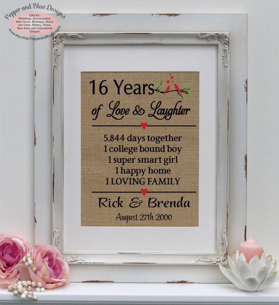 16 Year Anniversary Gift Ideas
 16th wedding anniversary ts 16 years married 16 years