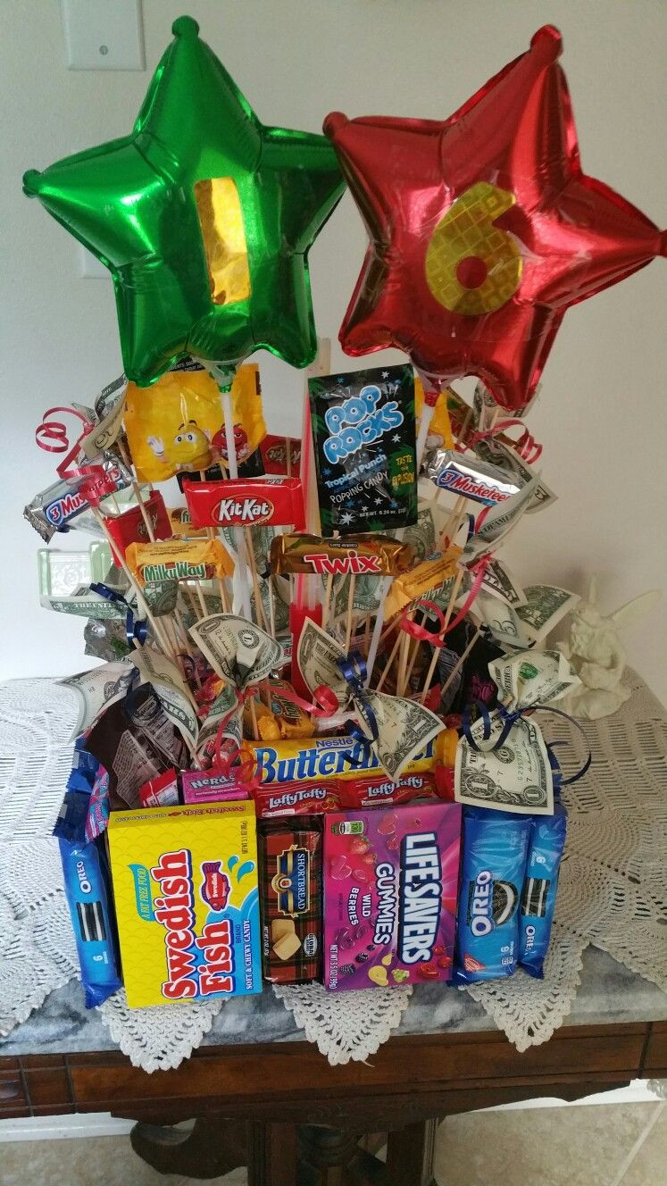 16th Birthday Gift Ideas
 Candy Bouquet Boys 16th Birthday