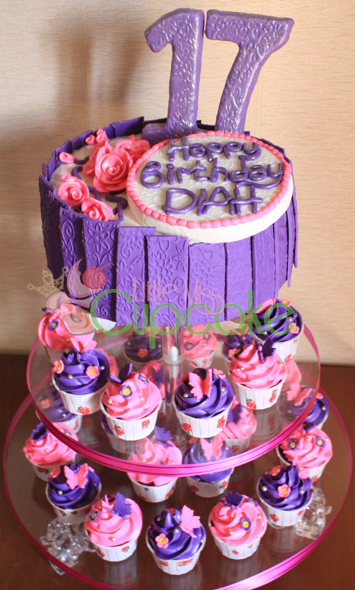 17 Birthday Cakes
 Sweet 17th Pink & Purple Party