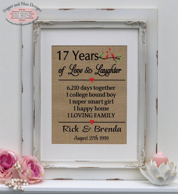 17Th Anniversary Gift Ideas
 17th wedding anniversary ts 17 years by