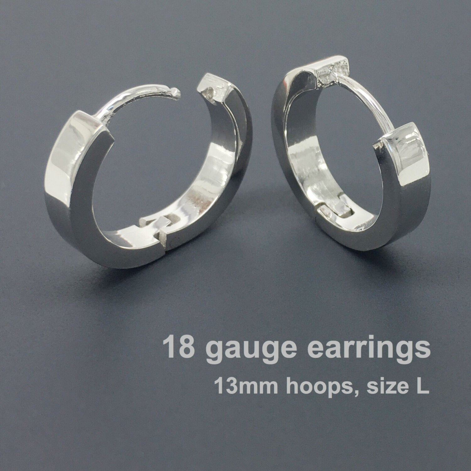 18 Gauge Earrings
 18 gauge earrings men s hoop earrings gauged hoop