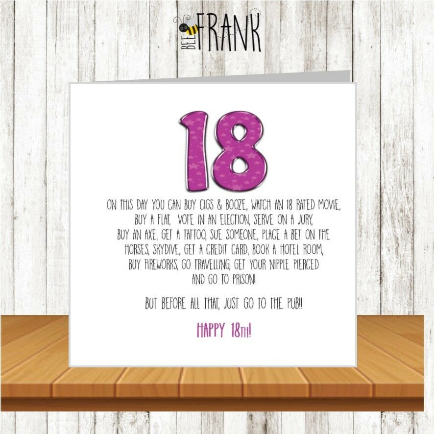 18th Birthday Quotes Funny
 Funny alternative banter 18th BIRTHDAY card son daughter