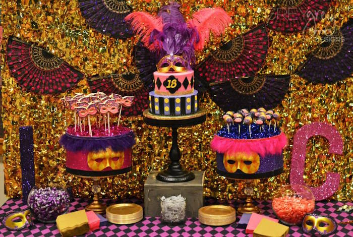 18Th Year Old Birthday Party Ideas
 Kara s Party Ideas Masquerade 18th Birthday Party via Kara