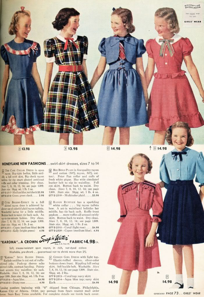 1940S Kids Fashion
 children’s fashions in the fifties